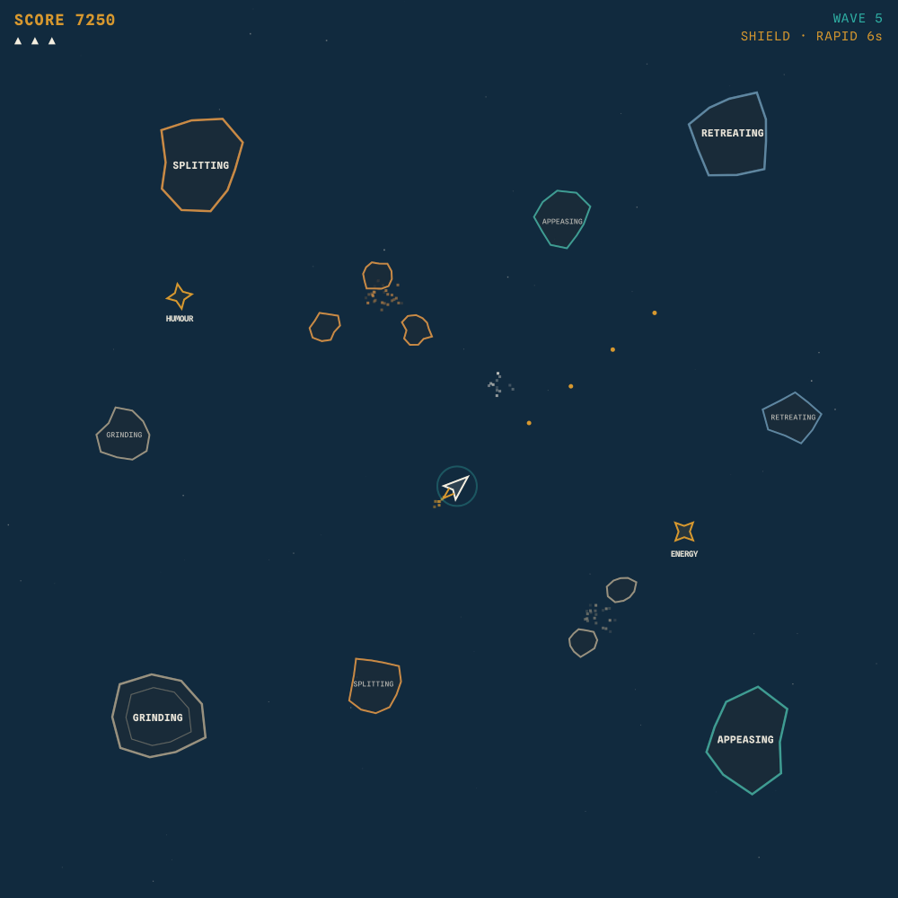 Midgame screenshot of Mojo Belt arcade game