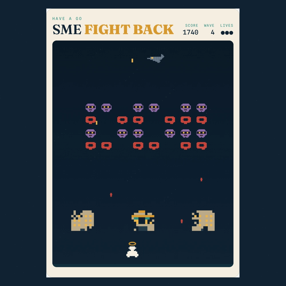 action screenshoot from the SME Fight Back arcade game